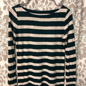 Ann Taylor Loft Stripped Long-sleeve Top